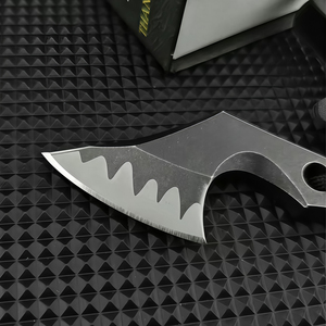 Cuchillo para Pizza Táctico Portátil Mini con Mango de Madera en Forma de K, Hoja de Acero Forjado de 9 Pulgadas, Grado Industrial para Cortar Pizza - Product Image 3