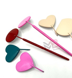Wholesale High Quality <b>Lighted</b> Eyelash Extension <b>Mirror</b> Hollow Handle Custom Design Color Logo Magnifying Eyelash Lift Tools - Product Image 2