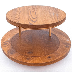 Acacia Wood Cake <b>Stand</b> Round 2 Tier Handmade Multi Layer Rustic Acacia Wood <b>Cupcake</b> Display <b>Stand</b> - Product Image 6