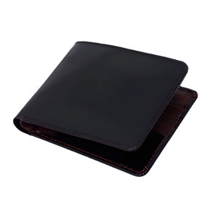 Portefeuille en cuir fait main de qualité supérieure pour homme, fin et minimaliste, extérieur noir avec intérieur élégant de couleur marron - Product Image 1