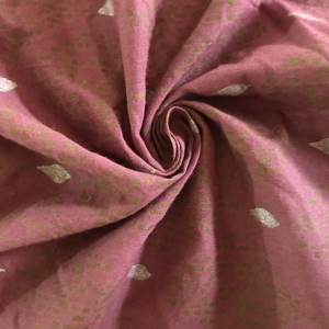 Tela de Algodón Ligera Estampada a Mano Ecológica con Motivos de Diamantes Dorados |   Accesorios de Moda Étnica India - Product Image 2
