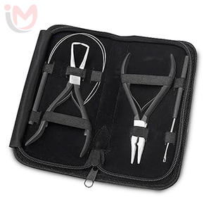 Stainless Steel Hair Extension Tools <b>Kit</b> for Commercial Use Micro <b>Bead</b> Pliers Loop Clips Needles & Scissors - Product Image 4