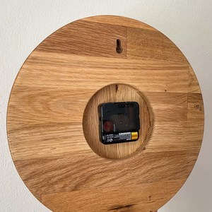Hand Crafted Wooden Wall <b>Clock</b> <b>Silent</b> Quartz Round Needle Face Modern Home Office Decor - Product Image 5