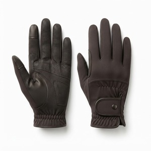 Guantes de Equitación Unisex de Cuero, Transpirables, Antideslizantes, con Correa Ajustable para la Muñeca, Cierre de Gancho y Bucle para Uso en Exteriores - Product Image 2