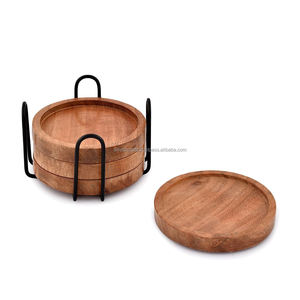 Posavasos de madera de Acacia de la mejor calidad, posavasos de madera de resina dura, soporte para taza de té, exportaciones descaradas, alfombrillas y almohadillas para bebidas - Product Image 1