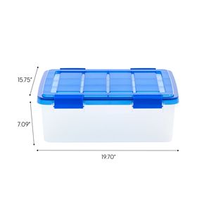26 Qt. Clear <b>Plastic</b> <b>Storage</b> <b>Bins</b> with Airtight Sealed Lids 4-Pack - Product Image 4