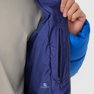 Blouson matelassé brillant noir pour homme, coupe-vent chaud à capuche, idéal pour l'extérieur et la mode décontractée 2026 - Product Image 4
