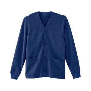 Cardigan en polaire doux pour femme, à dos ouvert, adaptatif, avec boutons-pression aux épaules, classique, confortable, chaud, idéal pour l'hiver et adapté aux soignants - Product Image 1