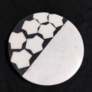 Posavasos de mármol natural y resina Blue Touch Square, antiarañazos, antideslizantes y perfectos para alfombrillas y almohadillas para uso doméstico y de oficina - Product Image 5