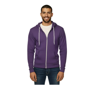 Sweat-shirt à capuche zippé en polaire pour homme, style streetwear - Product Image 2