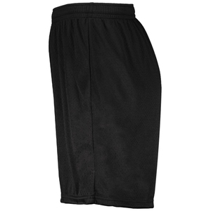Shorts de sport pour homme personnalisés, en maille noire écologique, à taille élastique, respirants, séchage rapide, 100% polyester - Product Image 2