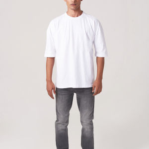 Fabricant sur mesure, service OEM, t-shirts en vente, 100% coton, coupe ample, poids lourd, épaules tombantes, t-shirts pour hommes. - Product Image 1