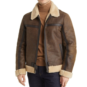 Veste de moto en cuir véritable pour homme – Doublure matelassée zippée, logo personnalisé, marque privée - Product Image 2