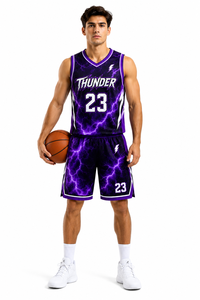 Conjunto de Uniforme Deportivo de Baloncesto Personalizado a la Moda, Camiseta sin Mangas y Pantalones Cortos con Impresión por Sublimación para Equipos - Product Image 3
