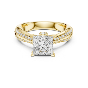 Anillo de Oro Blanco de 14K con Diamante Cultivado en Laboratorio, Corte Redondo, para Mujer |   Ropa de Uso Diario |   Diamante Cultivado Nuevo - Product Image 3