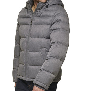 Blouson matelassé unisexe à capuche, entièrement zippé, imperméable et respirant, coupe ample, grande taille, pour le printemps, conception personnalisée OEM, pour l'extérieur - Product Image 2