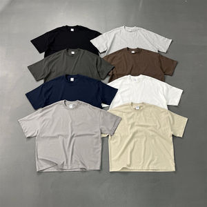เสื้อยืดคอกลมแขนสั้นทรงปกติสำหรับผู้ชาย สีพื้น ผ้าฝ้ายเจอร์ซีย์ถัก 100% สไตล์เรียบง่าย สวมใส่สบาย - Product Image 5