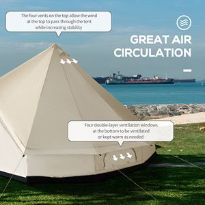 Grande tente tipi imperméable pour 16,5 personnes, idéale pour les familles, les camps de chasse et les quatre saisons - Product Image 4