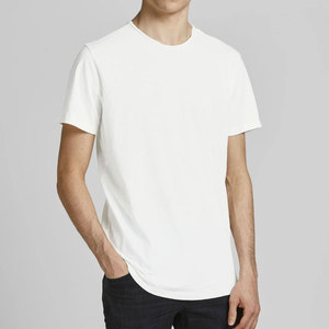 Camiseta de Jersey Blanca para Hombre, Cuello Redondo, Manga Corta, Algodón Peinado, Secado Rápido, Transpirable, Corte Regular - Product Image 2