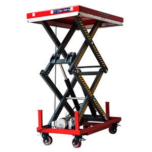 Mesa elevadora de tijera fija eléctrica hidráulica con ruedas - Product Image 4