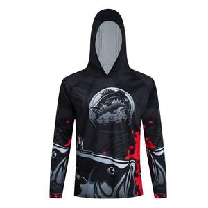Service OEM, logo personnalisé, impression par sublimation, chemise de pêche personnalisée, jersey de pêche en spandex/polyester, protection UV, coupe-vent, avec capuche - Product Image 1