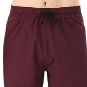 Shorts de padel en molleton pour hommes, rouge bordeaux, décontractés, taille élastique avec cordon de serrage, pour l'entraînement de padel et de tennis, vente en gros - Product Image 2
