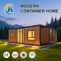 Maison conteneur préfabriquée pliable tout-en-un de 40 pieds, avec porte et fenêtre, pour installation rapide sur site