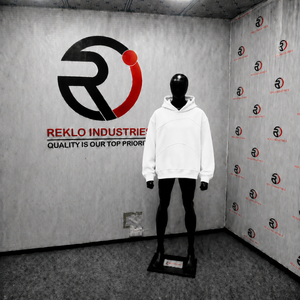 Custom <b>White</b> Oversized Hoodie <b>Men</b> Streetwear Pullover With Curved Seam Design Drop Shoulder Fashion Casual Hooded <b>Sweatshirt</b> Top - Product Image 3
