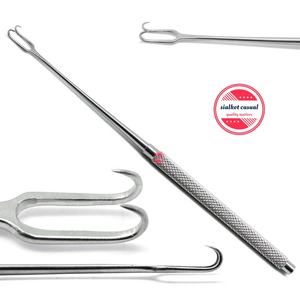 Conjunto médico de 2 Uds., doble gancho para la piel, 2mm, 5mm, puntas afiladas, 6,25 ", Retractor, base de instrumentos quirúrgicos - Product Image 4