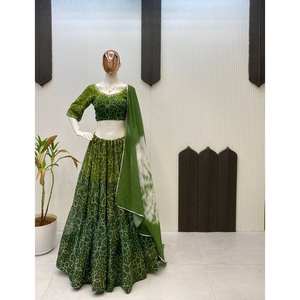 ชุดปาร์ตี้ที่สวยงาม lehenga choli สำหรับการแสดง - Product Image 5
