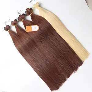 Extensões de cabelo weft reto 100% remy, cabelo humano vietnamita, desenhado duplo com o melhor preço de atacado de fábrica