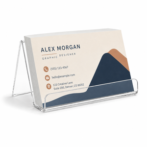 Porte-cartes personnalisable en acrylique moderne, présentoir transparent pour cartes de visite, idéal pour la réception de bureau, les hôtels, les comptoirs et les magasins de détail - Product Image 2