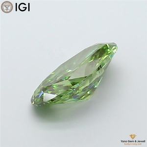 เพชรคุณภาพสูงพร้อมใบรับรอง IGI เพชร CVD ที่ได้รับการเพาะเลี้ยงในห้องปฏิบัติการ ทรงรูปไข่ น้ำหนัก 3.00 กะรัต สีเขียวสดใสแฟนซี ความสะอาดระดับ VS1 เหมาะสำหรับแหวนแต่งงาน - Product Image 6