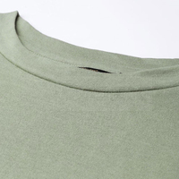 T-shirt court vert olive pour femme, col rond, manches courtes, coupe classique, couleur unie, décontracté, streetwear d'été, 100% coton numérique