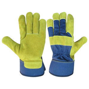 Guantes de Trabajo de Cuero de Alto Rendimiento, Palma Reforzada, Ecológicos, de Secado Rápido, con Detección de Pinchazos, Ajuste Seguro, Movimiento Flexible, para Exteriores - Product Image 1