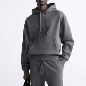 Sudadera con Capucha para Hombre, Otoño, Transpirable, Talla Grande, 100% Algodón, Bordada, Personalizada, con Cierre, Color Sólido - Product Image 1