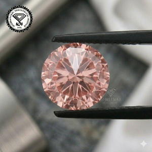 Diamant rond rose vif de 3,00 carats certifié IGI, cultivé en laboratoire (CVD HPHT), diamants en vrac pour la fabrication de bijoux, fournisseur en gros en Inde - Product Image 3