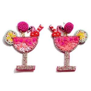 Boucles d'oreilles pendantes faites à la main en perles, bijoux bohèmes tendance pour femmes à prix avantageux - Product Image 3