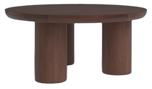 Lineage Corporation Aicha Mesa de centro de tambor de madera maciza con diseño industrial moderno Mesa de centro individual con almacenamiento - Product Image 3