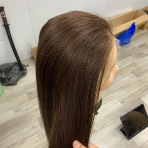 Vente en gros personnalisé naturel suisse HD dentelle fermeture longue longueur (30 pouces) brut brun foncé droite vietnamien perruque de cheveux humains - Product Image 5