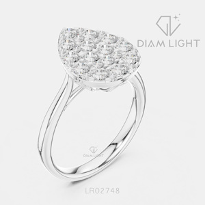 Bague de fiançailles en or blanc 14 carats avec diamant de laboratoire de 1,131 carat, coupe ronde, bague de mariée, certifiée IGI, bijoux fins, cadeau pour femme - Product Image 2
