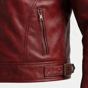 Veste en cuir de motard NAI 0407A, manteau de moto, veste droite, veste de motard tendance, équipement de protection pour la conduite, vêtements durables - Product Image 4