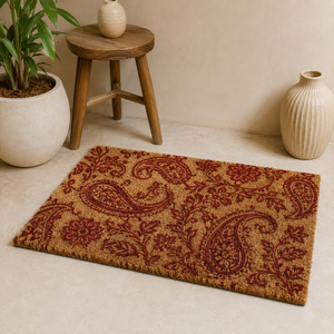 Alfombra de Yute de Lujo con Reverso de PVC Antideslizante, Tapetes de Fibra de Coco para Puerta y Jardín, Calidad Premium - Product Image 1
