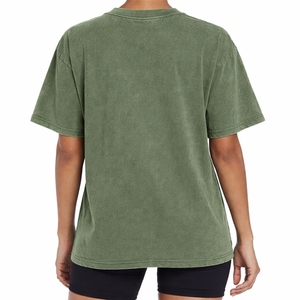 Camiseta de Algodón Tejido Transpirable para Mujer, Oversize, Casual, de Corte Holgado, Teñida Premium, Manga Media, Cómoda para el Día a Día, Personalizada - Product Image 2