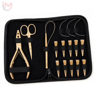 Kit d'outils professionnels pour extensions de cheveux, pinces de retrait en acier inoxydable, aiguille à boucle, ensemble de crochets pour salon - Product Image 4