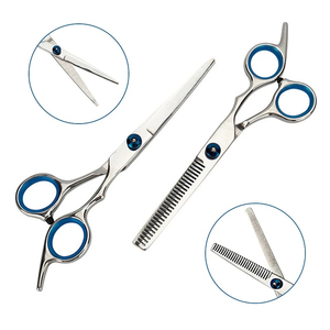 Ciseaux de coiffure professionnels de 6 pouces avec lame droite tranchante en acier inoxydable, nouveau modèle japonais 440c pour la beauté - Product Image 1