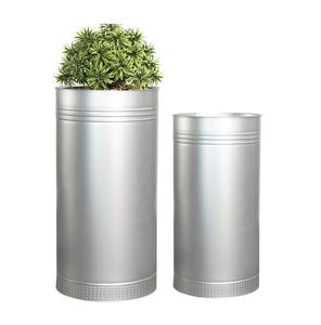 Maceta alta galvanizada para decoración moderna de entradas, con estructura reforzada y durabilidad a largo plazo - Product Image 3