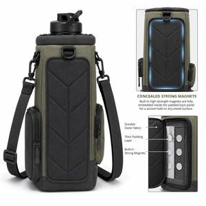 Bolsa Magnética Premium para Gimnasio, Porta Botellas, Organizador Multibolsillos, OEM, ODM, Marca Privada, Proveedor Mayorista, Poliéster, Nailon - Product Image 5