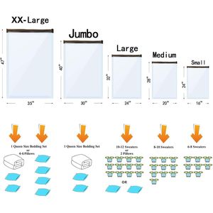 ถุงเก็บของสูญญากาศสำหรับประหยัดพื้นที่ ถุงซีลสำหรับเสื้อผ้า ผ้าห่ม ผ้านวม และหมอน กระเป๋าเดินทาง แพ็ค 10 ชิ้น - Product Image 4