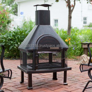 Pozo de fuego de hierro de alta resistencia rústico al aire libre para patio trasero jardín patio camping calefacción cocina uso decorativo - Product Image 1